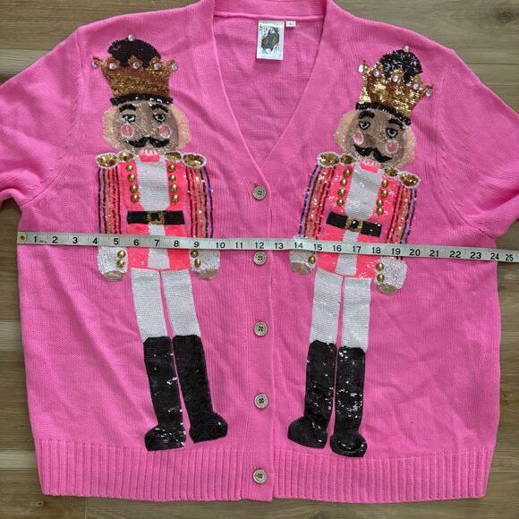 Queen of Sparkles Pink Nutcracker Cardigan L - Picture 7 of 10